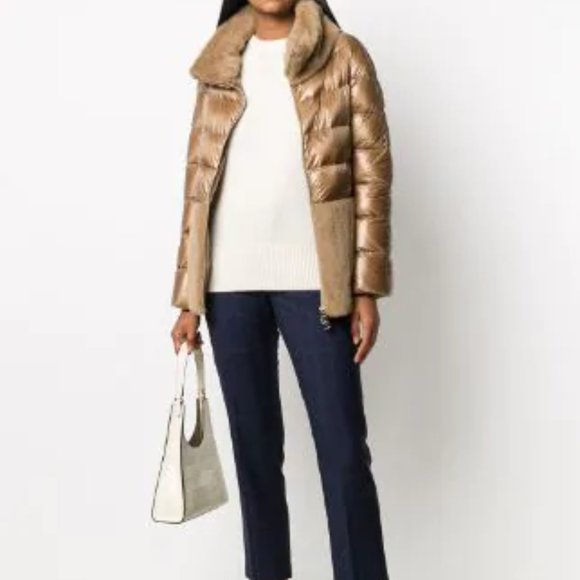 NWOT. Herno panelled high-neck puffer jacket  Size  46 IT - Picture 2 of 3